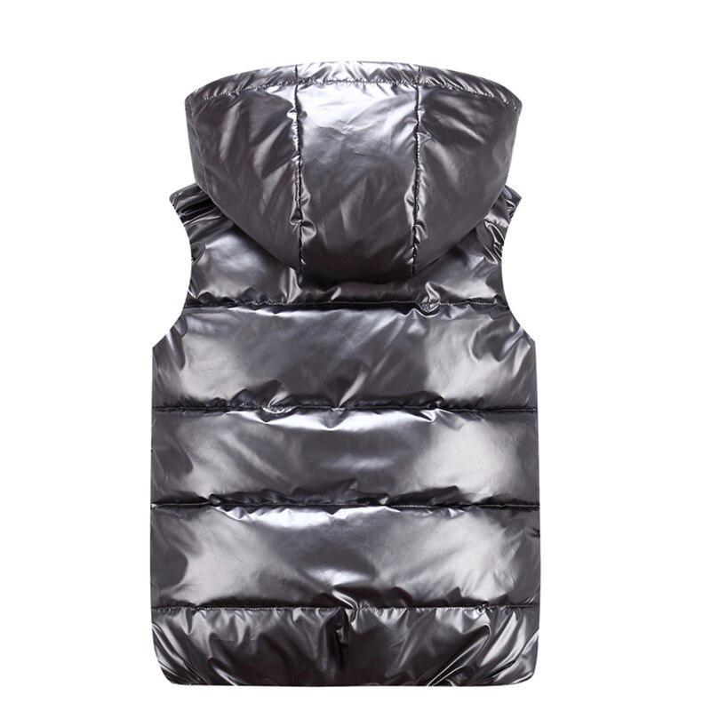 Herr Dunväst Sportig Glänsande Quiltad Polyester 3