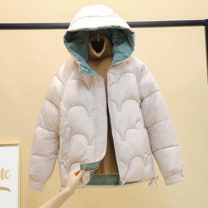 Damjacka Quiltad Bomull Polyester Elegant Höftlängd-6