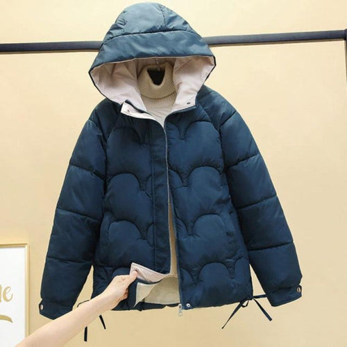 Damjacka Quiltad Bomull Polyester Elegant Höftlängd-1