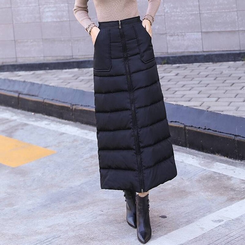 Dam Vinterkjol Knivad Polyester-1