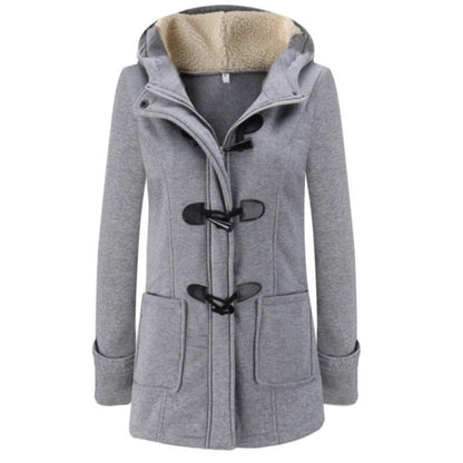 Dam Parkas Kort Figurvänlig Bomull-1