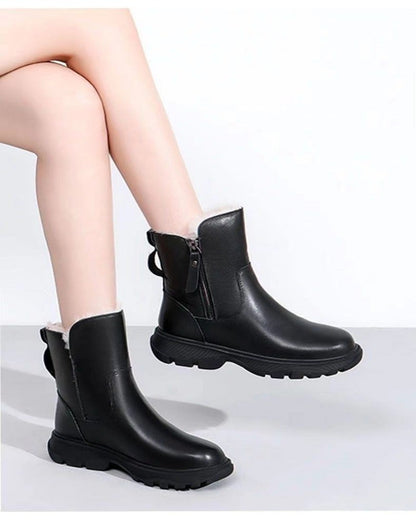 Dam Vinterstövel Elegant Eco Leather Blockhæl-5