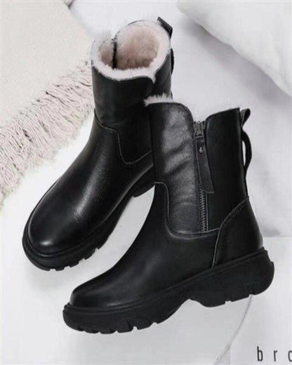 Dam Vinterstövel Elegant Eco Leather Blockhæl-3