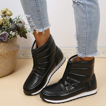 Variant image for Dam Sportiga Stövlar i Eco Läder med Dragkedja och Mjukt Foder-1