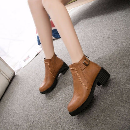 Dam Chelsea Boots med Spänne Eco Leather-6