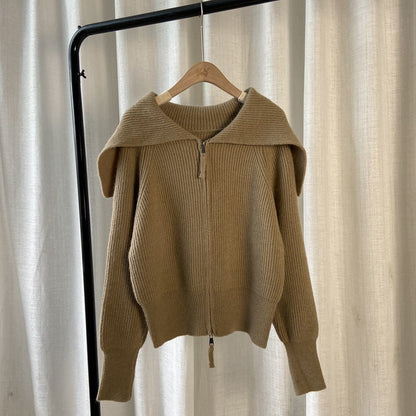 Lång Kofta Dam Överdimensionerad Krage Bomull Polyester-4