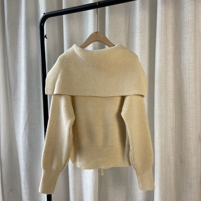 Lång Kofta Dam Överdimensionerad Krage Bomull Polyester-2