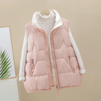 Dunväst Dam Quiltad Bomull Polyester Trendig-5
