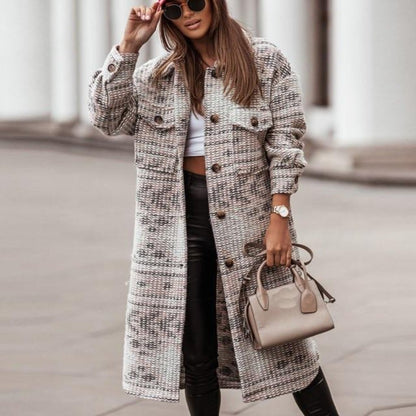 Variant image for Dam Kappa Lång Casual Bomull Polyester med Bröstfickor-10