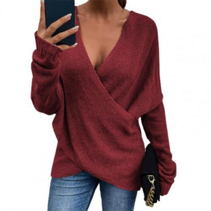 Dam Rollover Tröja Enkel Design Bomull Polyester-5