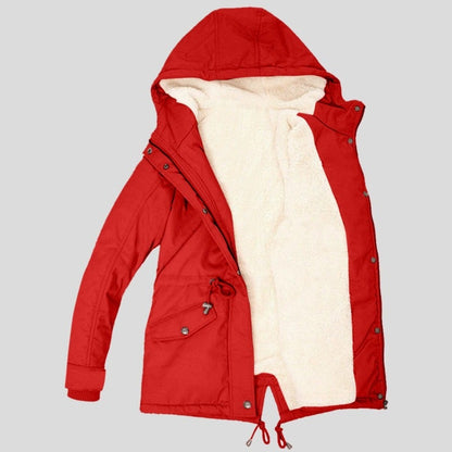 Dam Parka Modern Design Justerbar Huva Bomull Polyester-3
