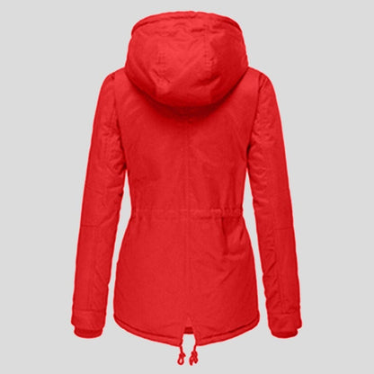 Dam Parka Modern Design Justerbar Huva Bomull Polyester-6