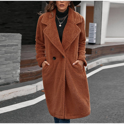 Dam Pälsrock Mjuk Bomull Polyester-3