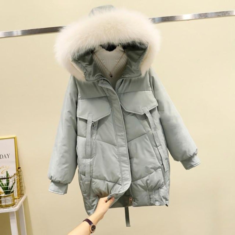 Variant image for Dam Lång Vinterjacka Syntetisk Päls Mitten av Låret-1