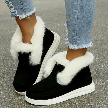 Kvinnors Snöstövlar Slip-On Plysch Gummi-6