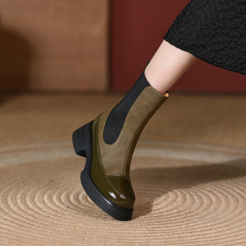 Dam Stövlar Klassisk Design Eco Leather-2