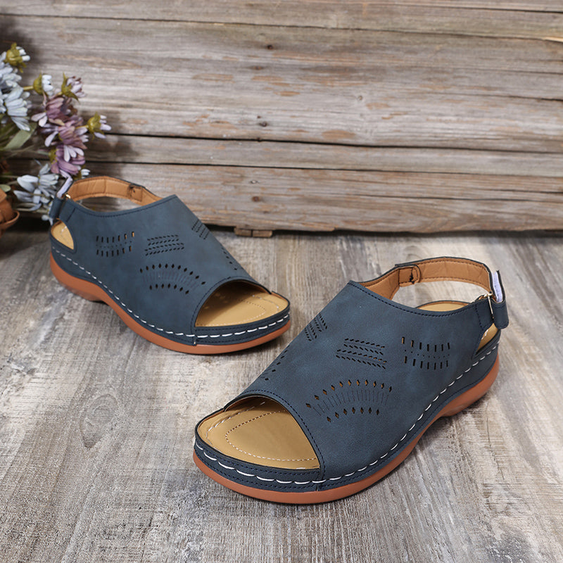 Dam Clogs Läder Perforerade Detaljer-4