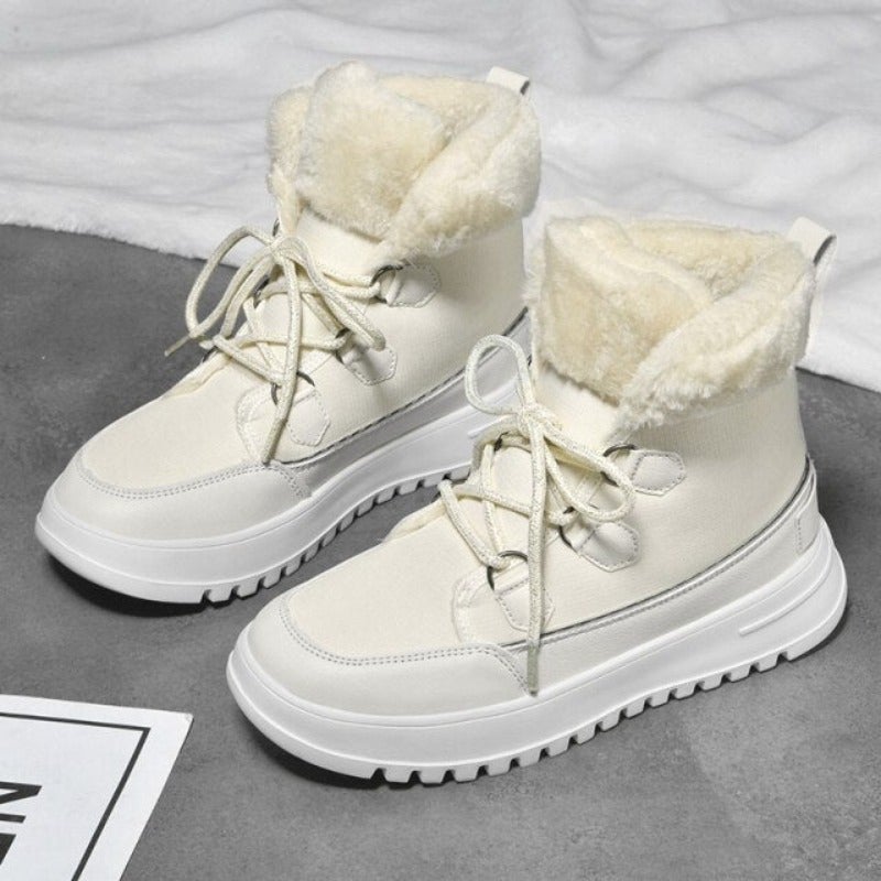Fodrade Vinterstövlar Dam Snörning Eco Leather-1
