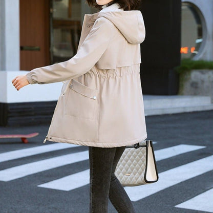 Vinterjacka Dam Parkas Syntetisk Päls Bomull Polyester-4