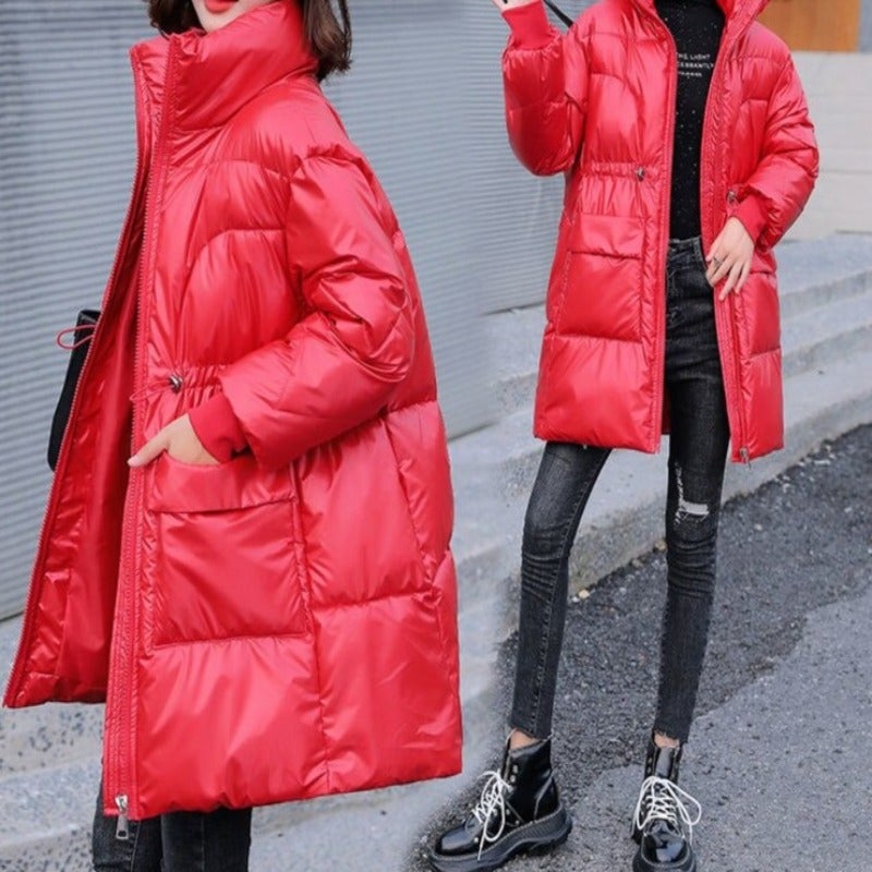 Damjacka Designer Hög Krage Polyester för Damer-4