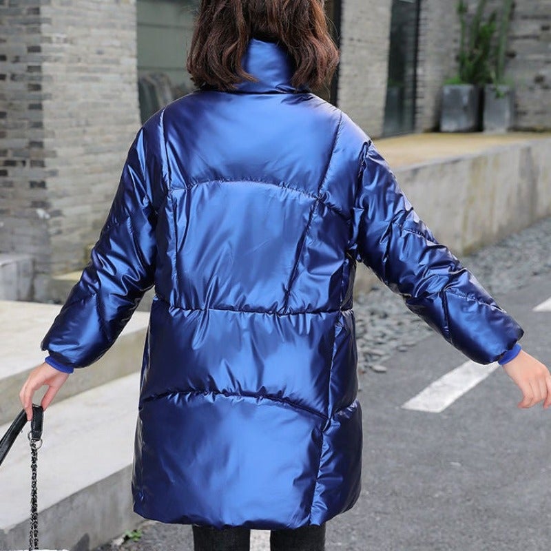 Damjacka Designer Hög Krage Polyester för Damer-2