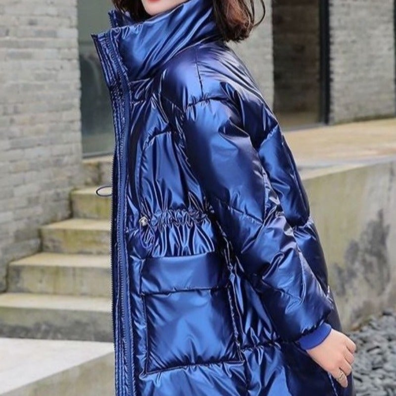 Damjacka Designer Hög Krage Polyester för Damer-5