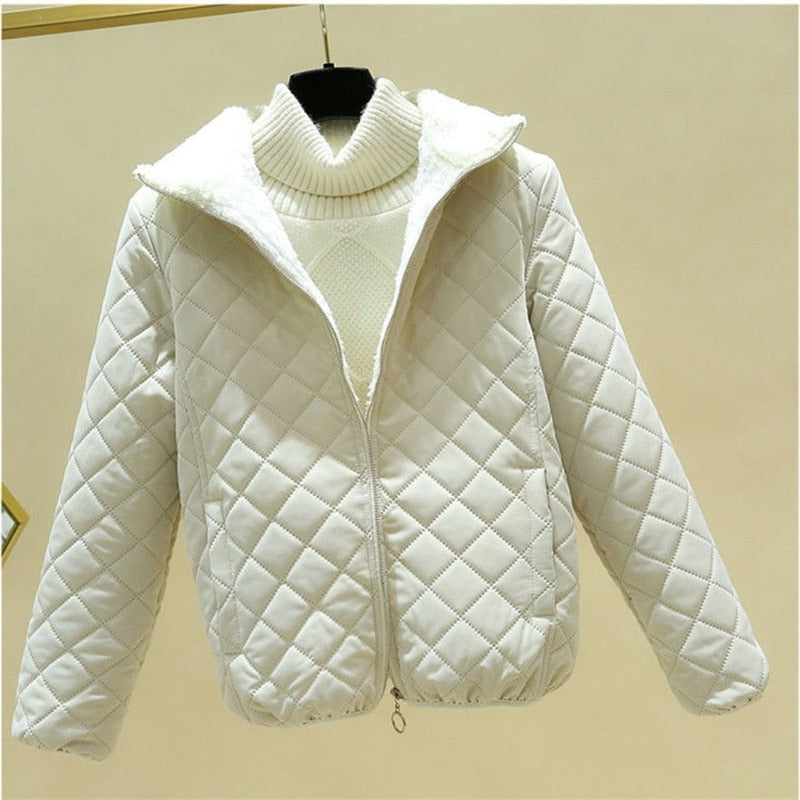 Dam Fritidsjacka Vindtät Kort Bomull Polyester-3