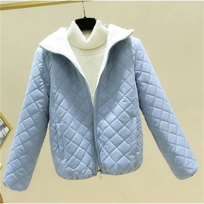 Dam Fritidsjacka Vindtät Kort Bomull Polyester-5