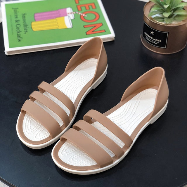Dam Sandaler Minimalistisk Design Hållbara Syntetiska Material-5
