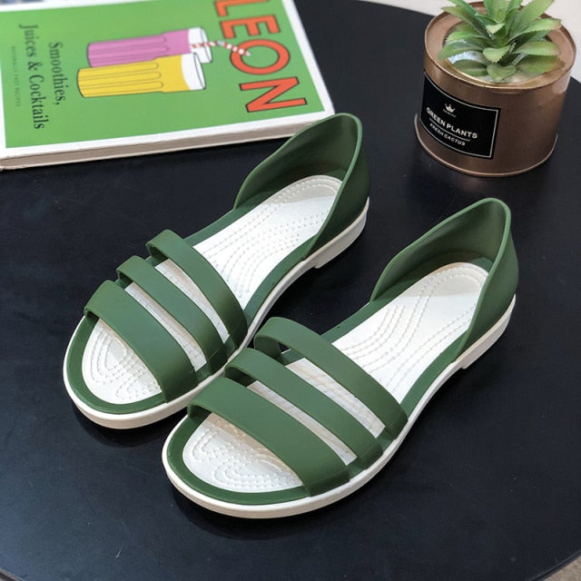 Dam Sandaler Minimalistisk Design Hållbara Syntetiska Material-4