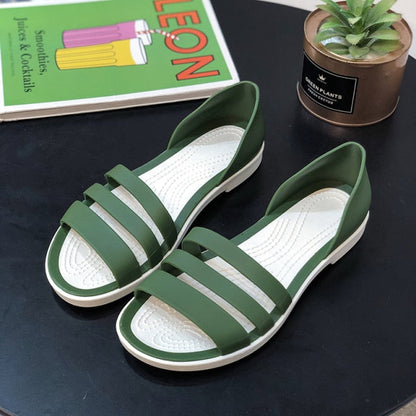 Dam Sandaler Minimalistisk Design Hållbara Syntetiska Material-4