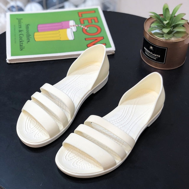Dam Sandaler Minimalistisk Design Hållbara Syntetiska Material-6