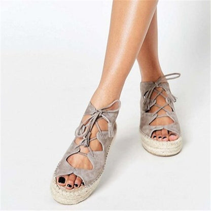 Dam Espadriller Maritim Stil Mocka-4
