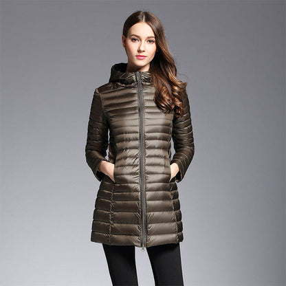 Variant image for Dam Lång Hoodie Vattentålig Dun 90% Dun 10% Fjädrar-43