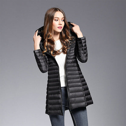 Variant image for Dam Lång Hoodie Vattentålig Dun 90% Dun 10% Fjädrar-8