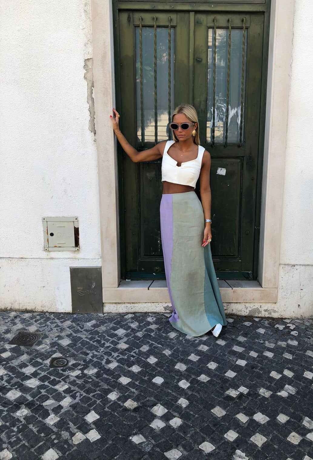 Dam Maxirock Flytande Linne Elegant 100% Linne-1