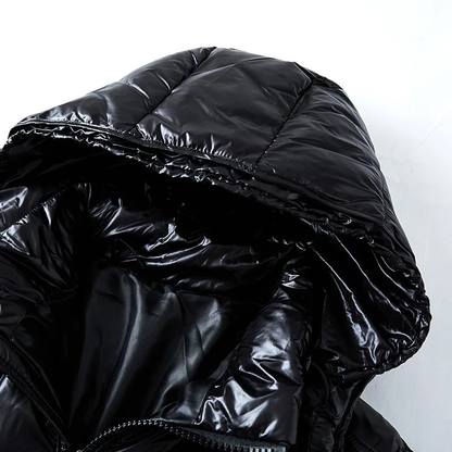 Damjacka Dunjacka Vattenavvisande Polyester Glänsande Svart 2