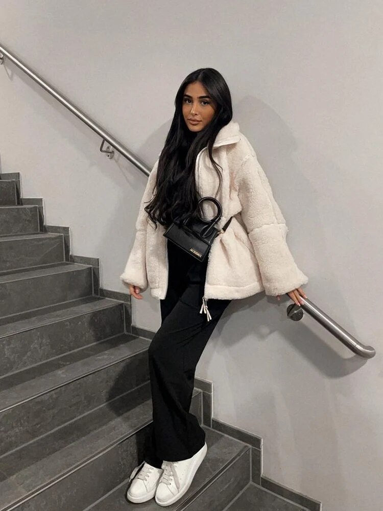 Kvinnors Turtleneck Ullrock Lammull 5