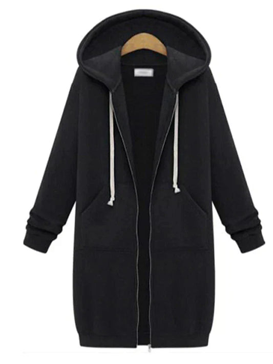 Kvinnor Hoodie Avslappnad Stil Justerbar Huva Mjuk Tyg-1