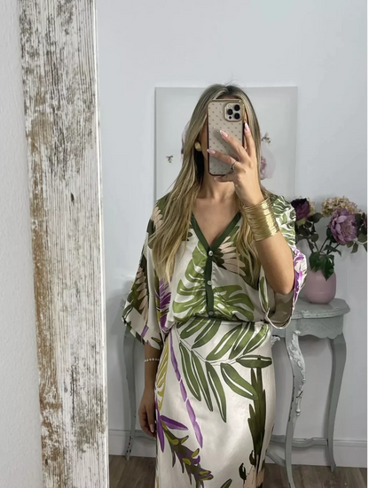 Dam Blommig Klänning Lång Siden 4