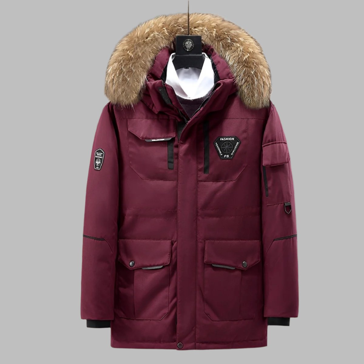 Herr Parka Huvjacka Vattentålig Polyester Funktionell Design-4