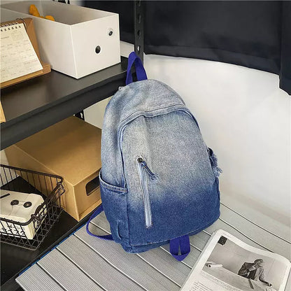 Variant image for Unisex Ryggsäck Retro Denim Hållbar Design Polyesterfiber-2