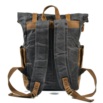 Unisex Ryggsäck Wolff-Top Vaxad Bomullsduk-3