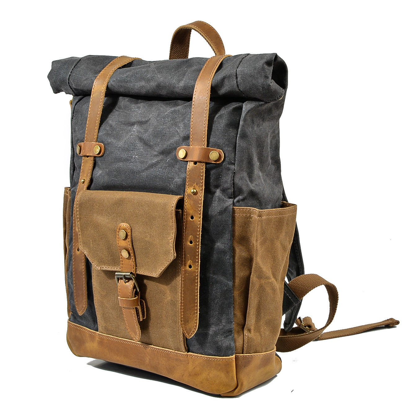 Unisex Ryggsäck Wolff-Top Vaxad Bomullsduk-2