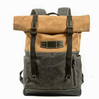 Variant image for Unisex Ryggsäck Vattentät Rymlig Design för Vardagsbruk och Resor Bomull och Läder-2