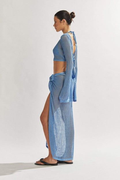 Dam Strickset Romantisk Design Mjuk Garnmix Byxor-5