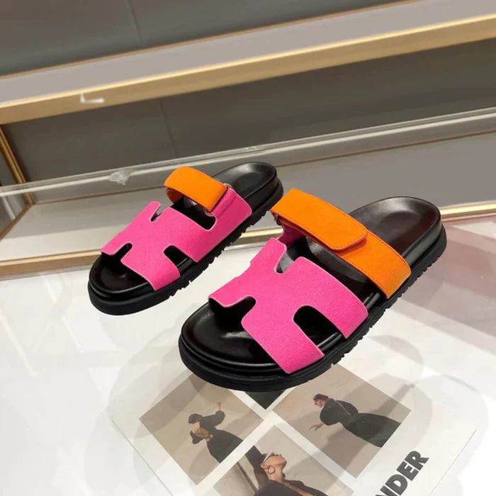 Herrsandaler H-formad Design med Kardborrfäste Syntetmaterial 2