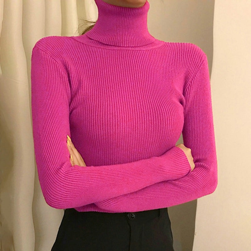 Variant image for Dam Turtleneck Tröja Långärmad Elastisk Material-15