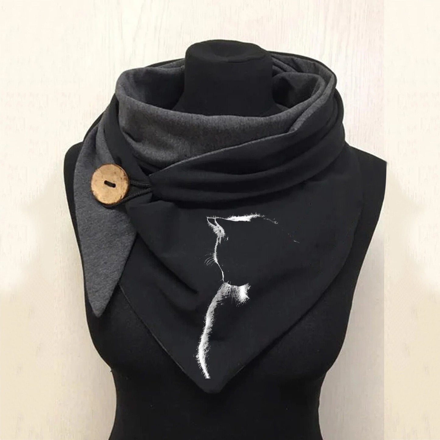 Kvinno Halsduk Stickad Mjuk 100% Bomull 5