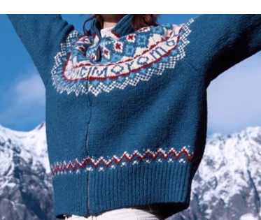 Kvinnors Cardigan Tröja Ullblandning Skandinaviska Mönster 1